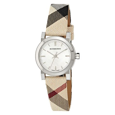 burberry large check nova check strap watch|Burberry Silver Dial Nova Check Canvas Strap Ladies Watch .